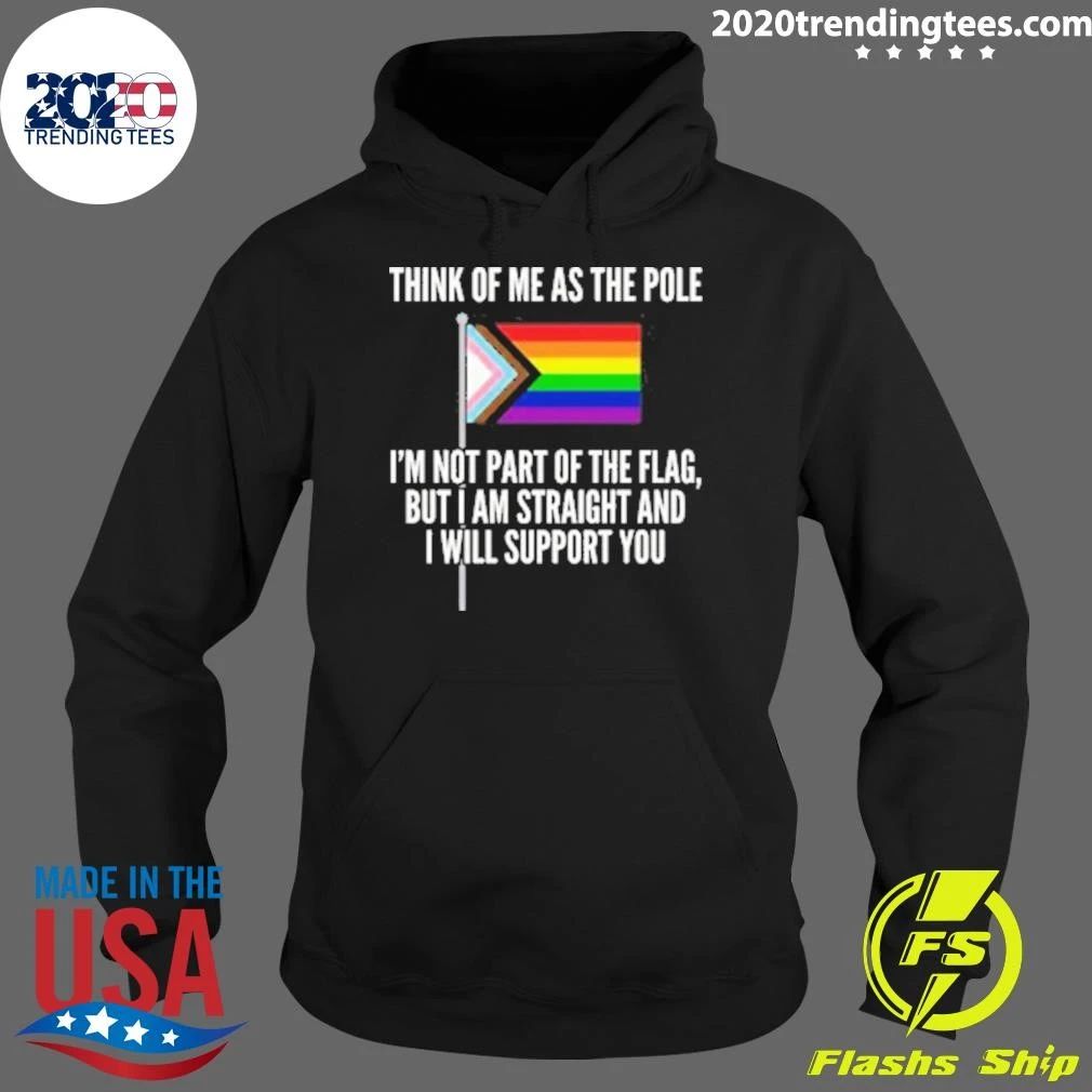 Think Of Me As The Pole I’m Not Part Of The Flag, But I Am Straight And I Will Support You Shirt