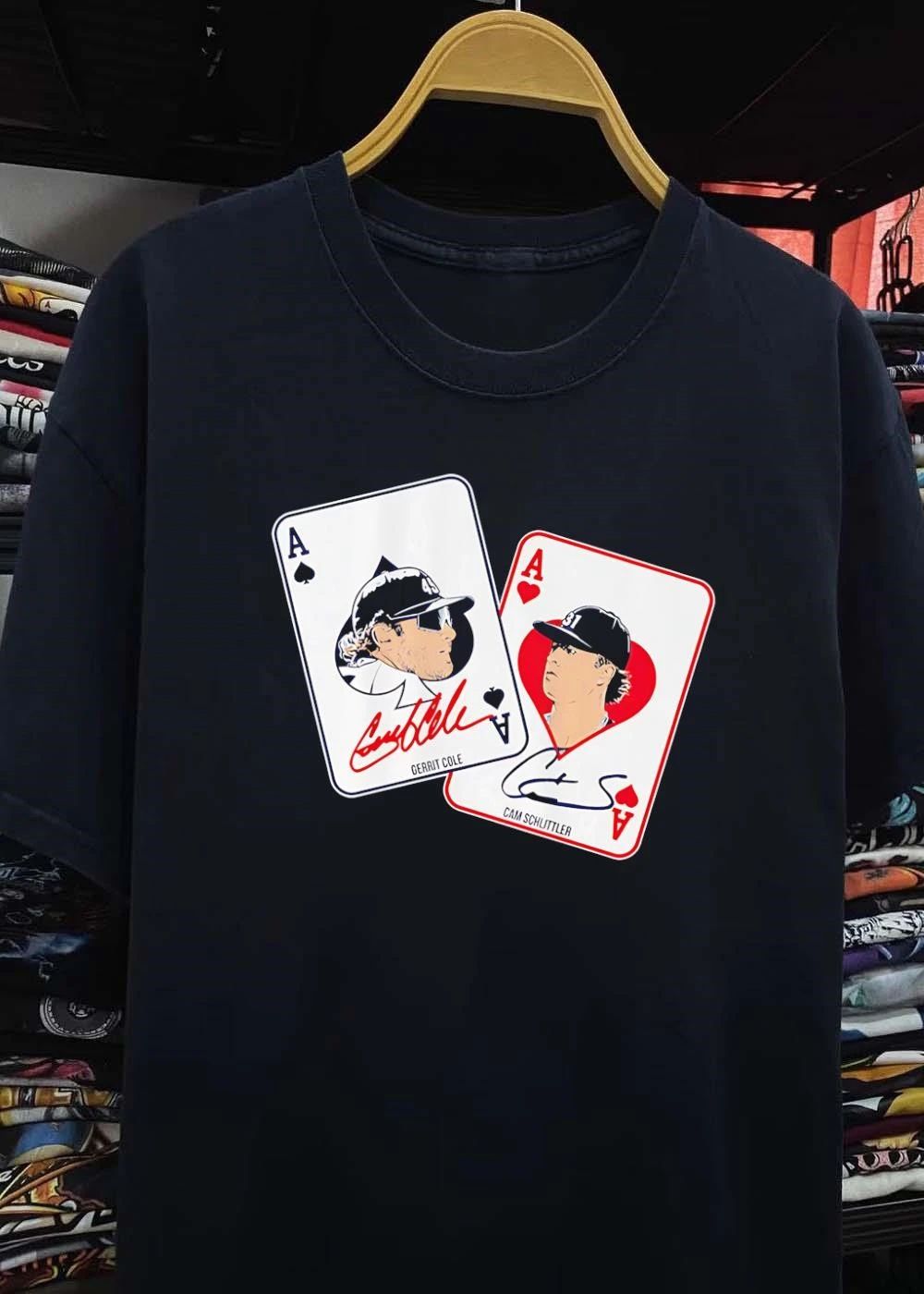 Gerrit Cole Cam Schlittler Playing Cards Illustration New York Yankees T-Shirt