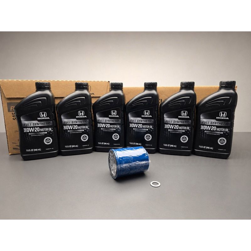 OEM Honda 0W-20 GF-7 Full Synthetic Oil Change Kit 6 Quarts