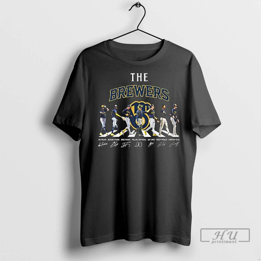 Officials The Milwaukee Brewers Abbey Road Signatures 2025 Long Sleve T Shirt