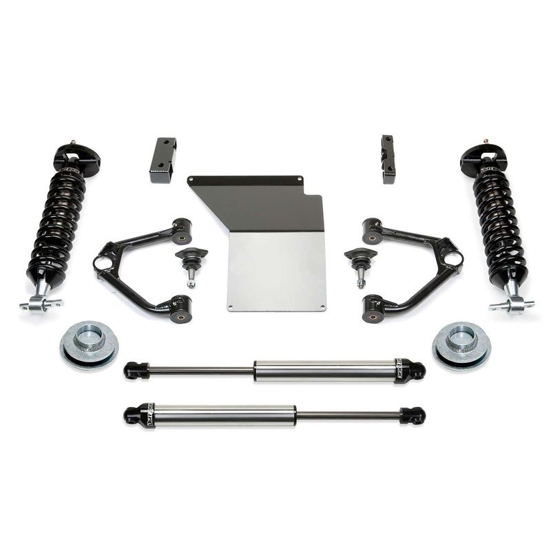 Fabtech 4″ Budget UCA System w/Front Dirt Logic 2.5 Coilovers & Rear 2.25 Shocks Kit for 2007-2014 Chevrolet Tahoe 4WD RWD w/4″ lift