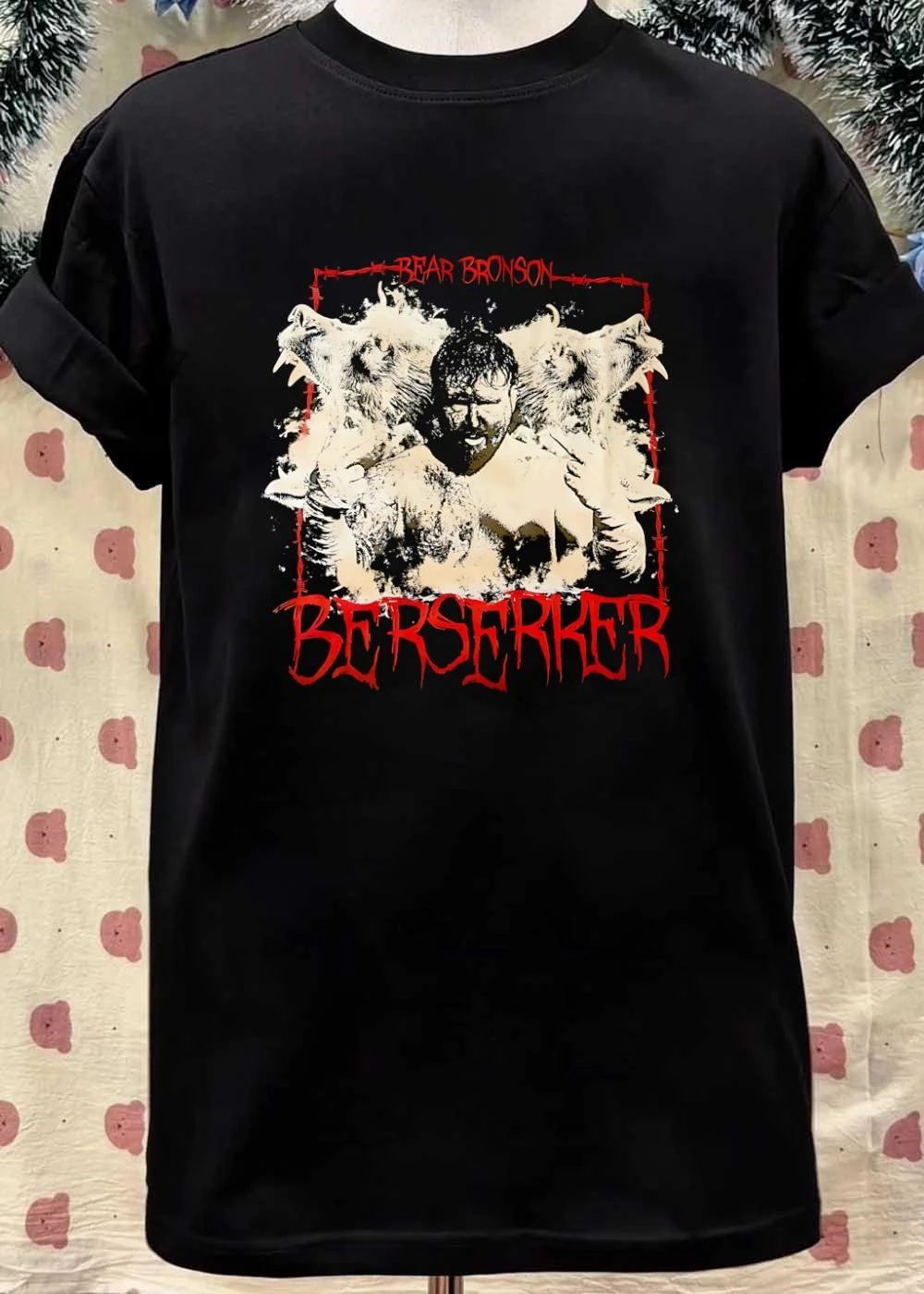 Bear Bronson Berserker Barbed Wire Wild Boar Wrestling Shirt