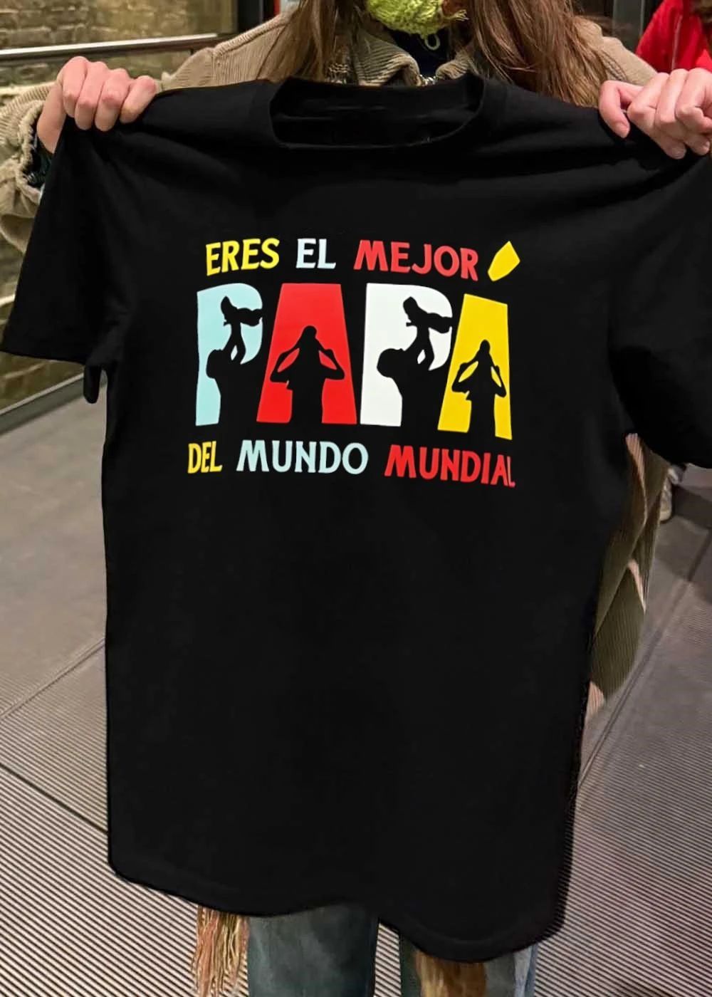 Eres El Mejor Papa Del Mundo Mundial Colorful Silhouettes Shirt