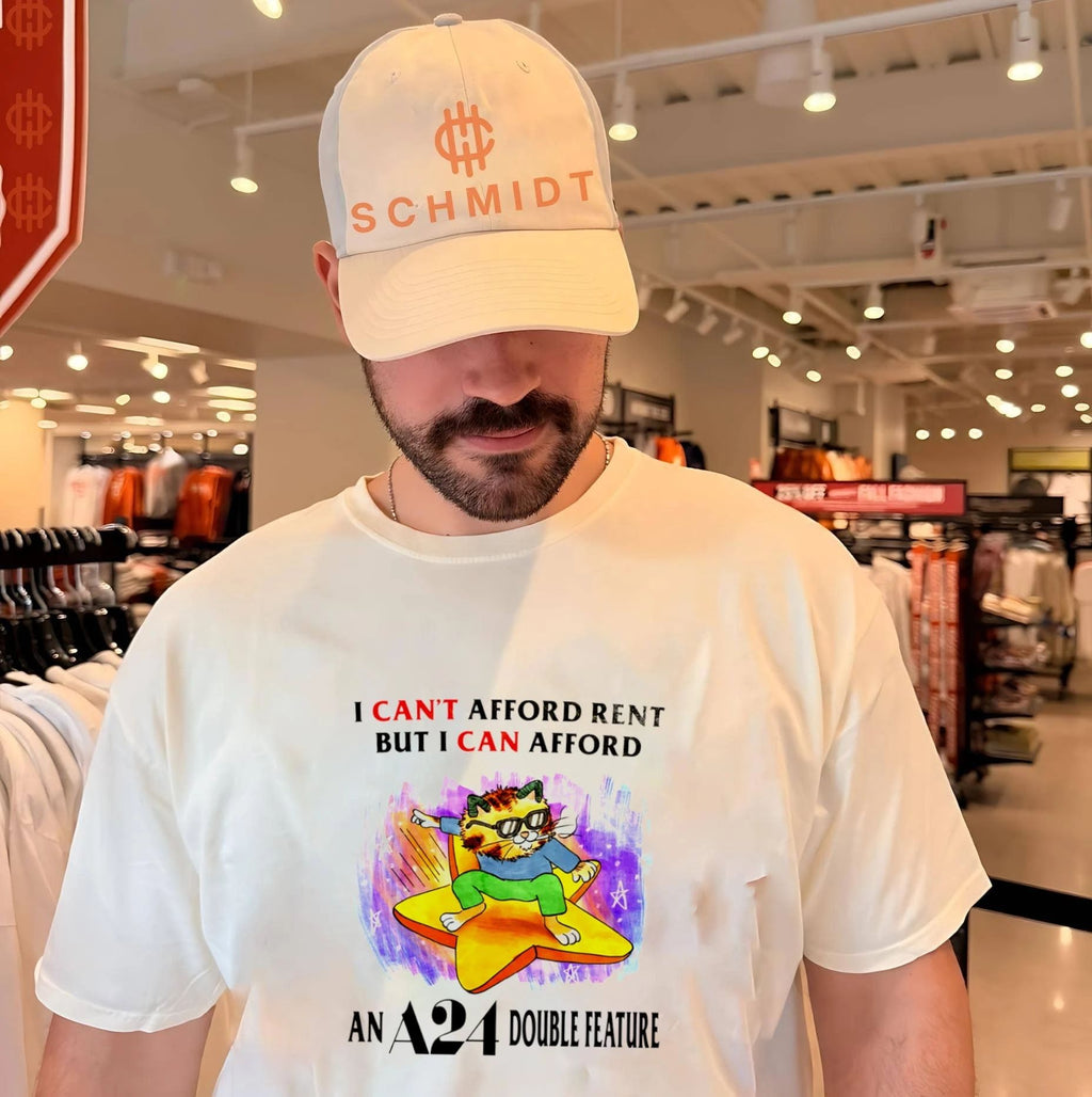 I can’t afford rent but I can afford an A24 double feature shirt