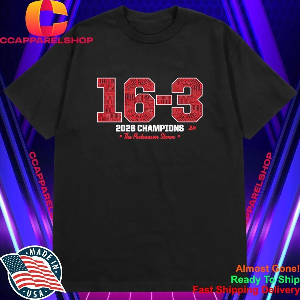Carolina Hockey 16-3 2026 Champs The Postseason Storm Shirt