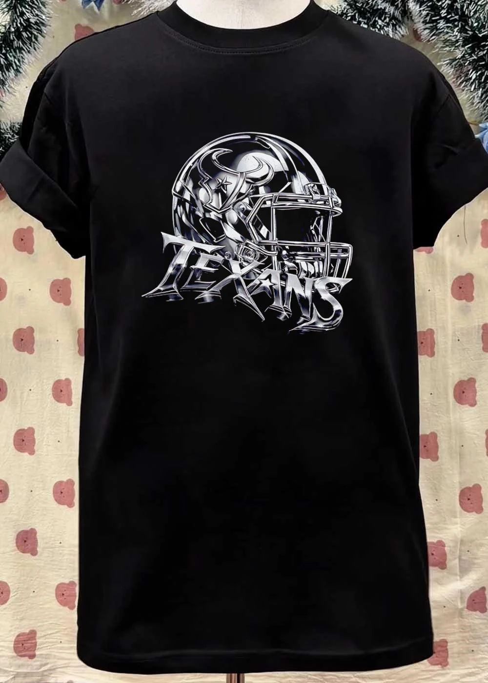 Chrome Helmet Metallic Logo Houston Texans shirt