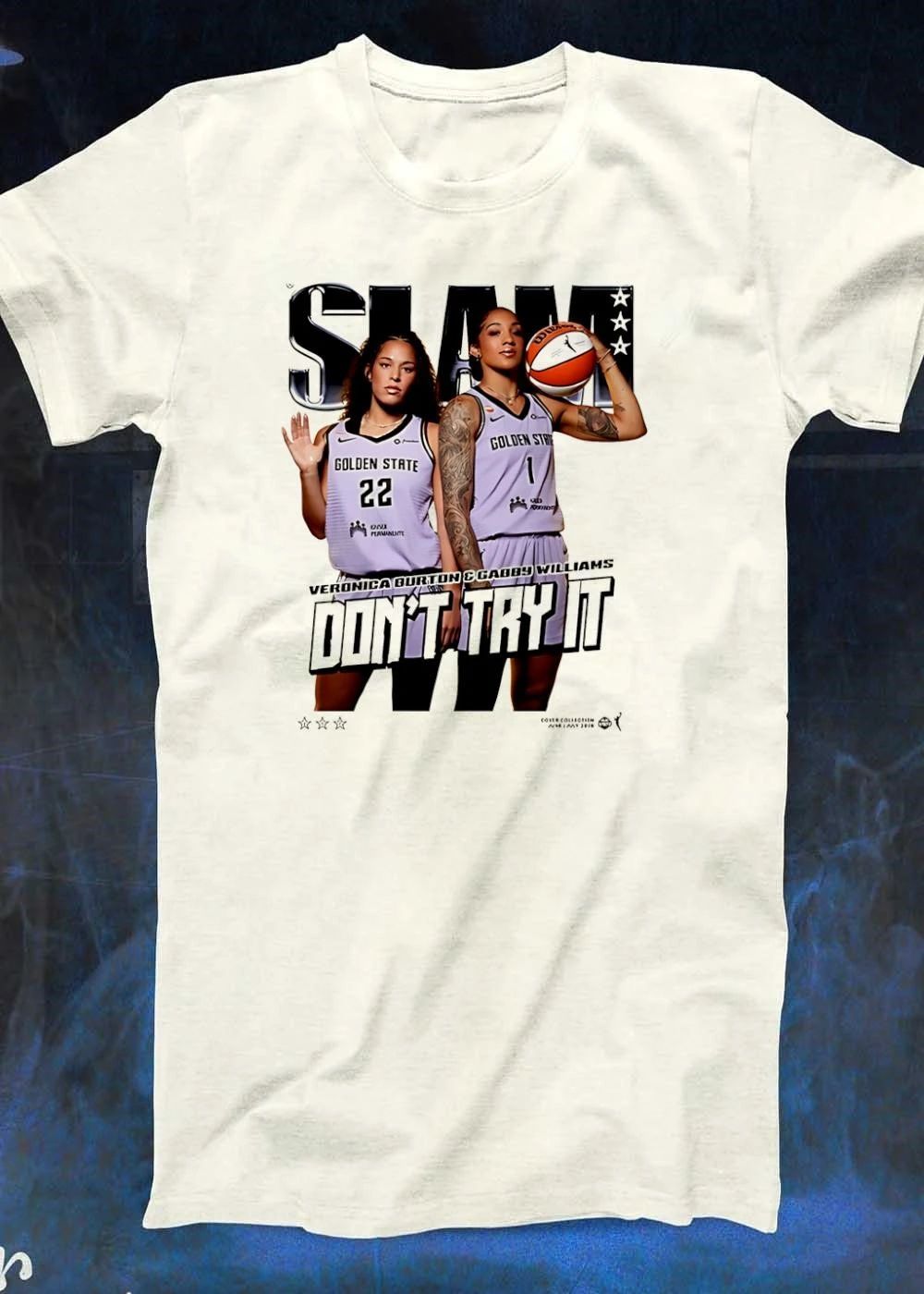 Cover Collection June July 2026 Veronica Burton and Gabby Williams Don’t Try It Golden State T-Shirt