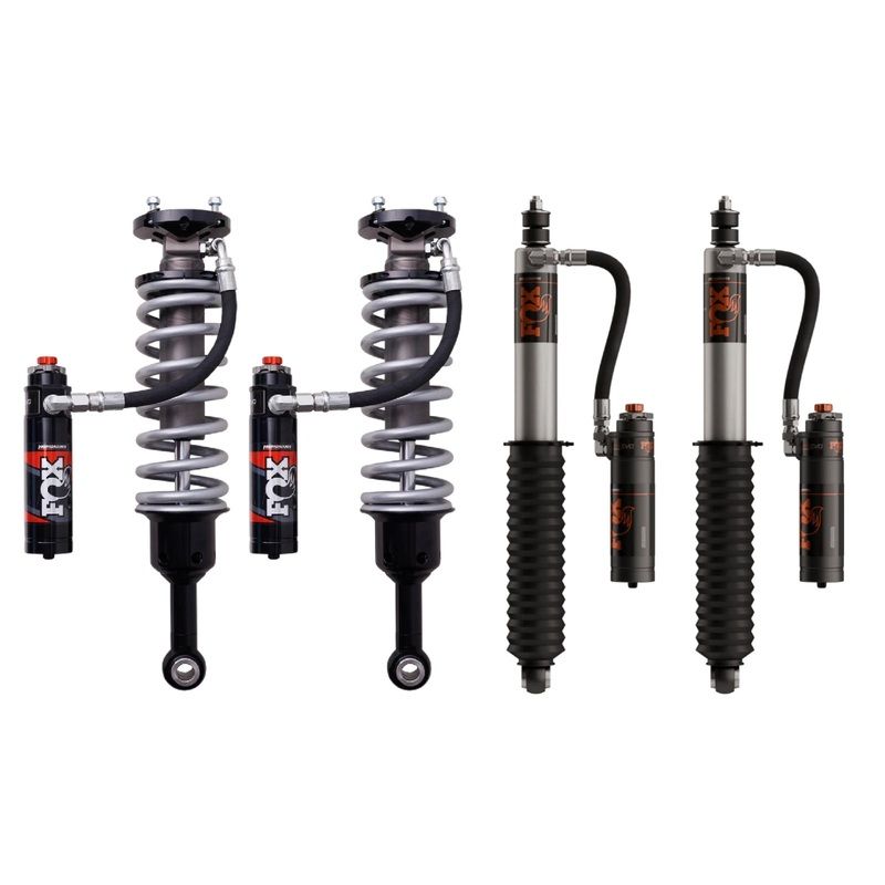 Fox 2.5 Performance Elite Adjustable Coilover w/ Reservoir + Rear Shocks Set for 2024-2026 Lexus GX550 4WD RWD w/1.5-3″ lift Std Tune