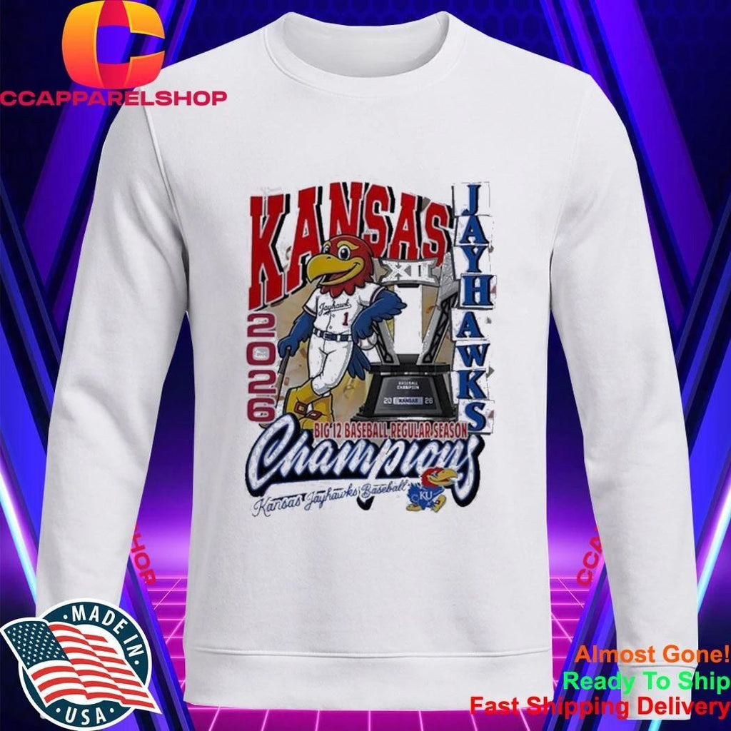 Kansas Jayhawks Baseball BIG 12 Regular Season Champions 2026 Jayhawk Shirt