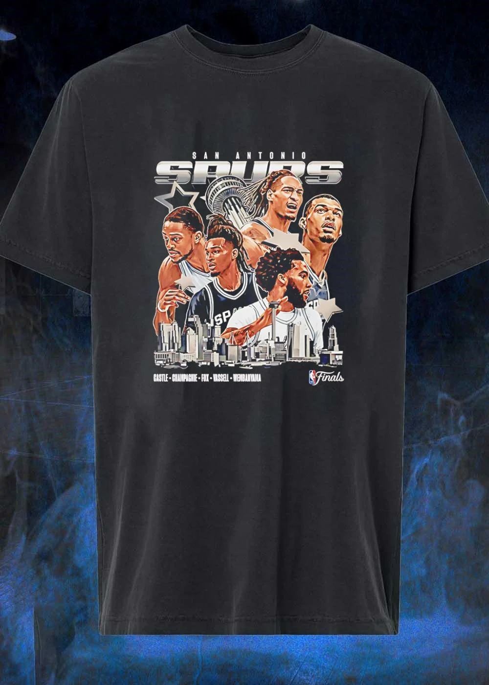 Castle Champagnie Fox Vassell Wembanyama San Antonio Spurs T-Shirt