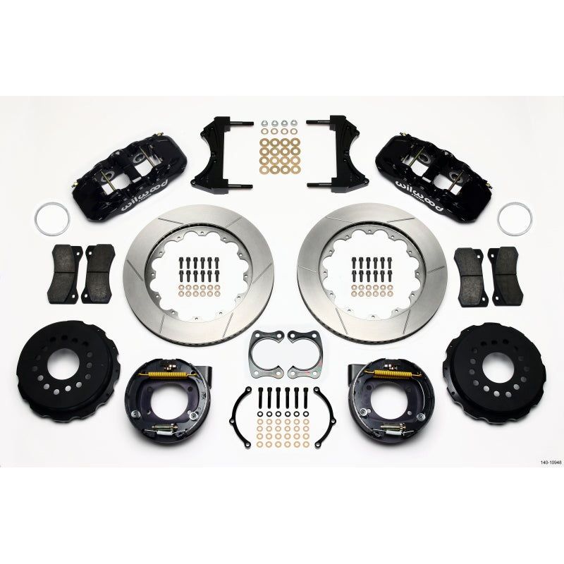 Wilwood AERO4 Rear P-Brake Kit 14.00in Big Ford New Style 2.50in Offset