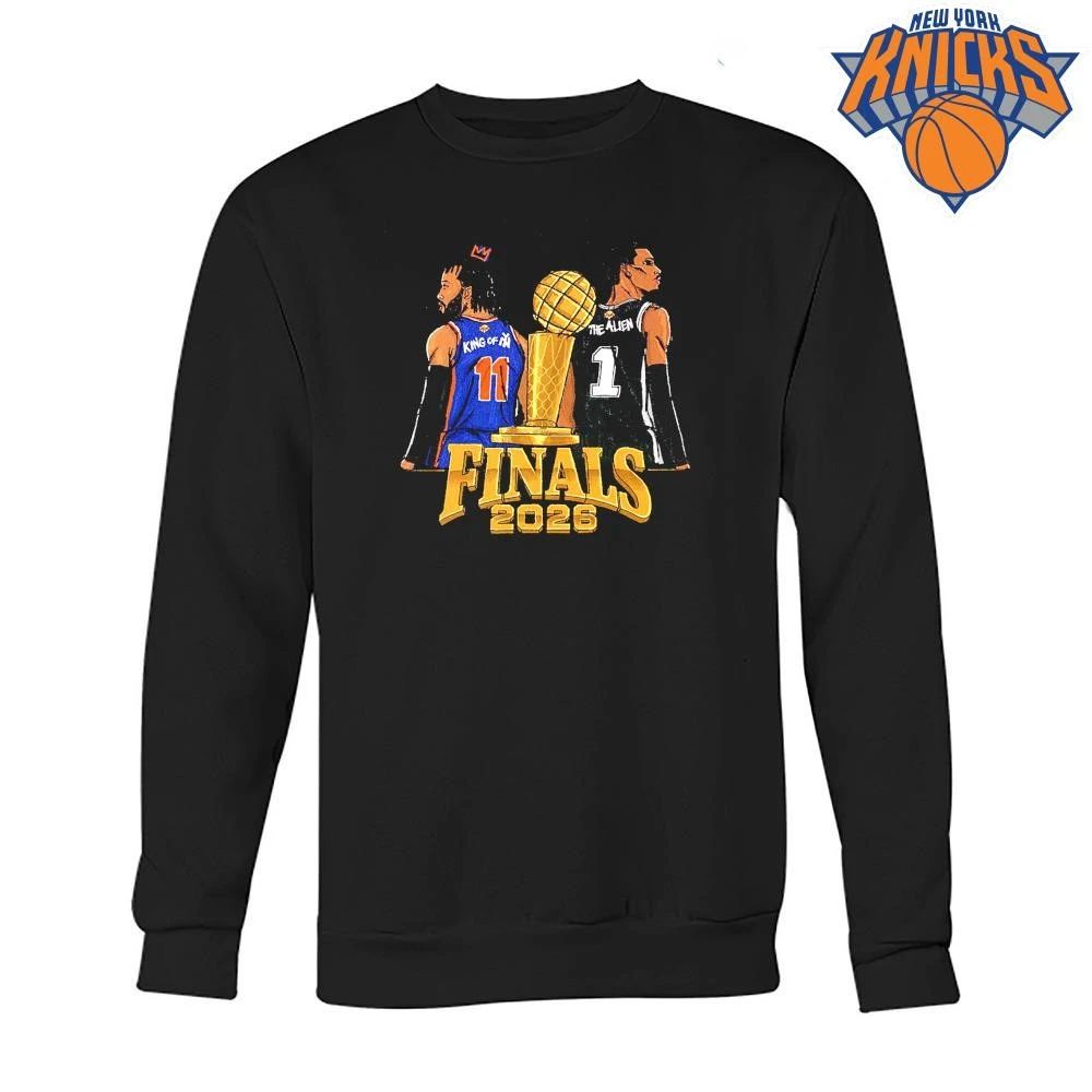 Jalen Brunson King of NY vs Victor Wembanyama The Alien Larry O’Brien Trophy NBA Finals 2026 Shirt