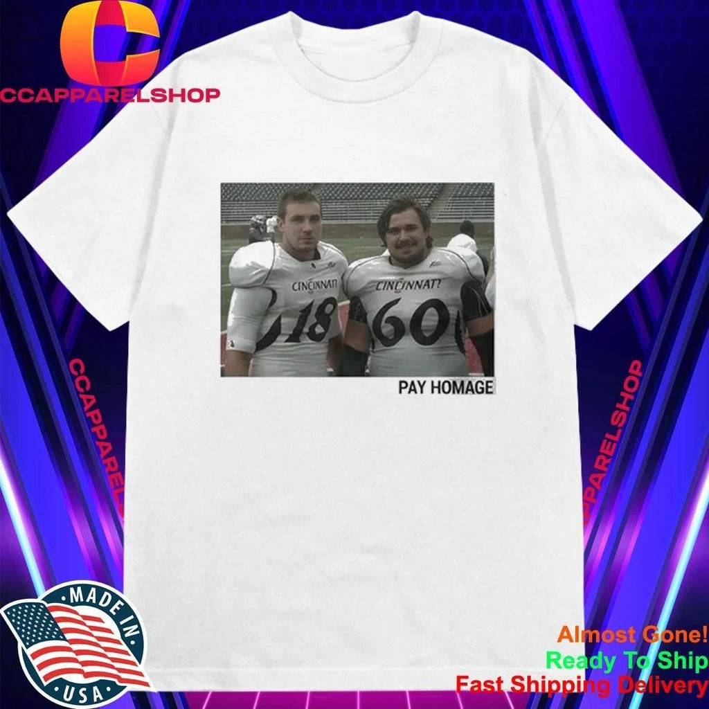 Brandon Borders Wear Travis Kelce 18 and Jason Kelce 60 Cincinnati Bearcats Shirt