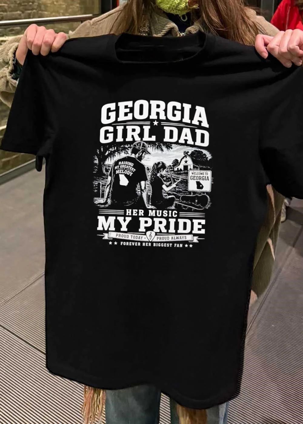 Forever Her Biggest Fan Georgia Girl Dad Raising My Greatest Melody T-Shirt(1)