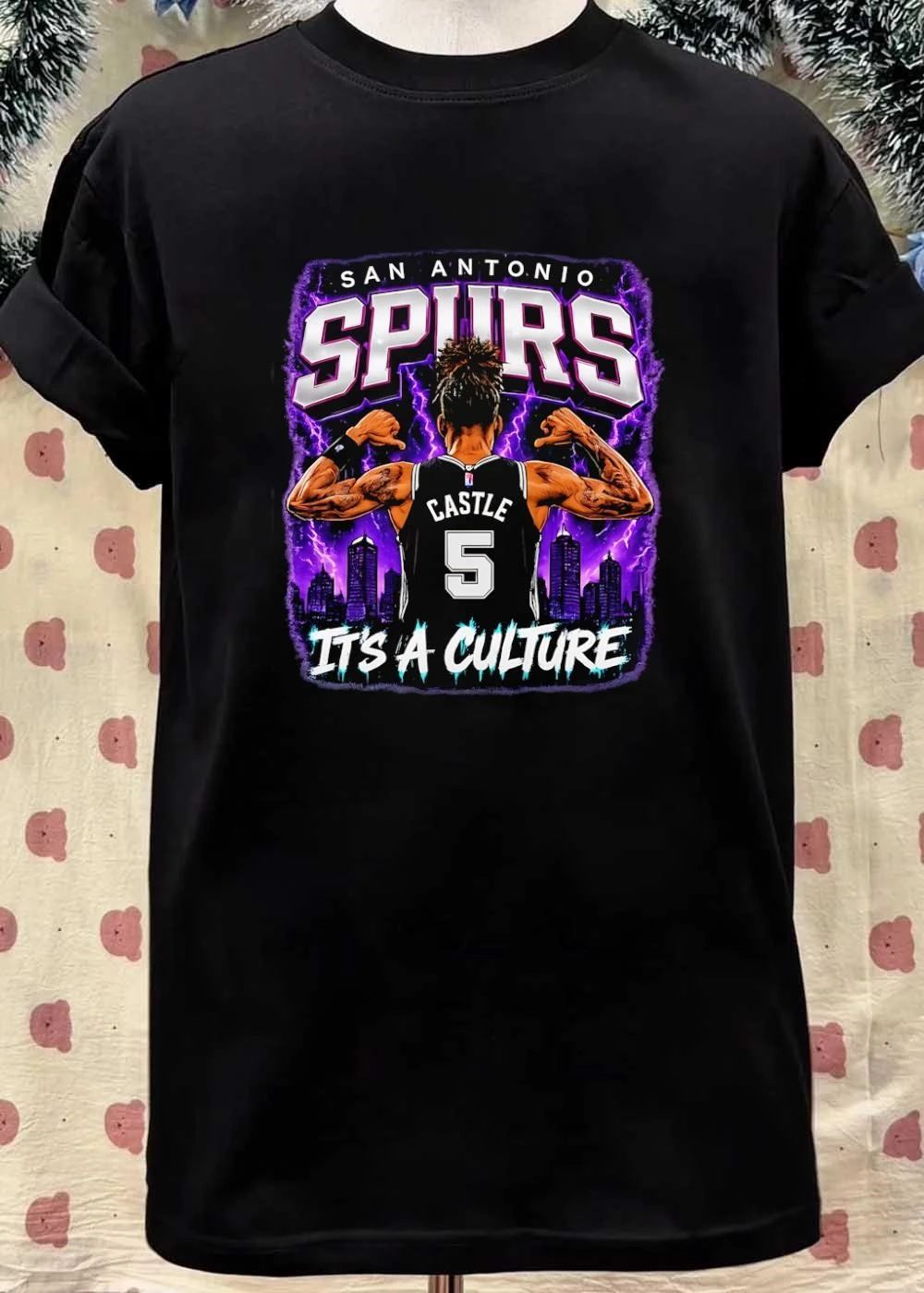 Stephon Castle Back Pose San Antonio Spurs T-Shirt Its a Culture