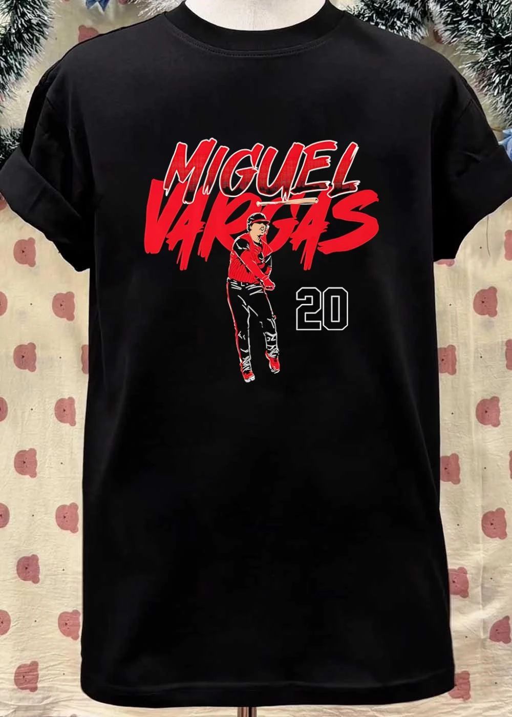 Mlb Players Association Miguel Vargas 20 Red Lettering Baseball T-Shirt