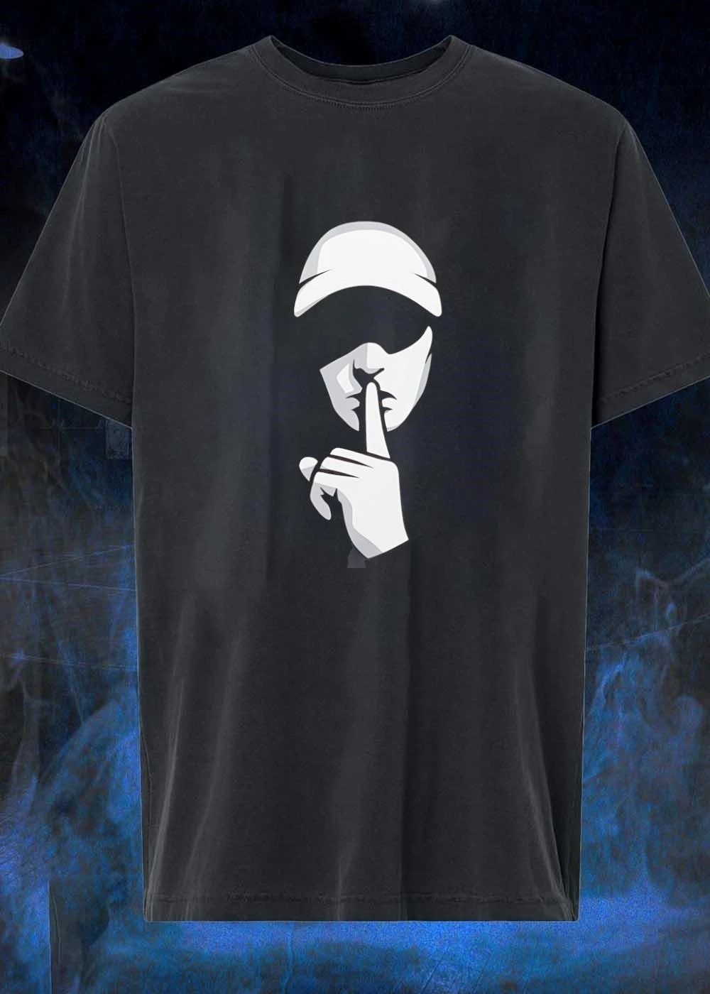 Quiet Please Man Hushing Gesture T-Shirt