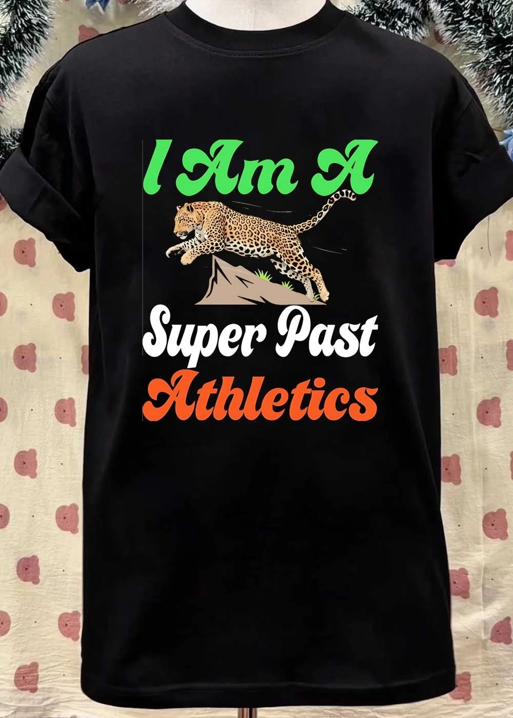 Leopard Running I Am A Super Past Athletics Shirt