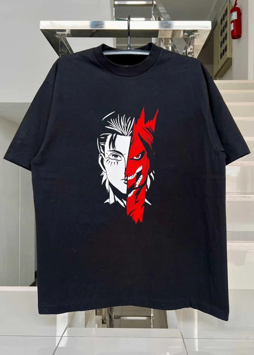 Eren Yeager Attack Titan Transformation Split Face Attack on Titan the Rumbling Anime Manga 2026 Shirt