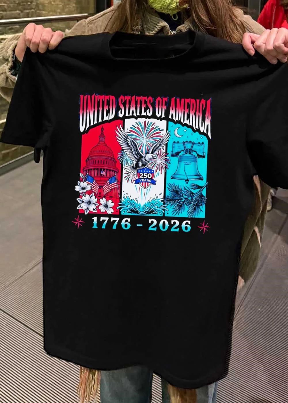 United States of America 250 Years 1776-2026 Patriotic Bald Eagle Liberty Bell Capitol shirt