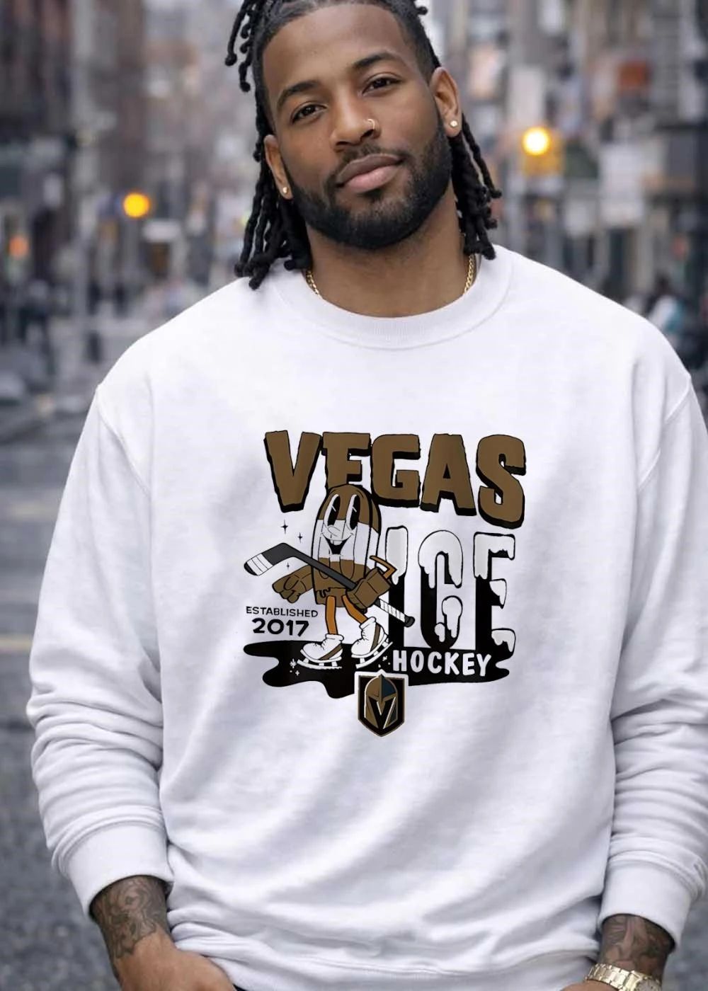 Vegas Ice Hockey Established 2017 Golden Knights Knight Mascot shirt
