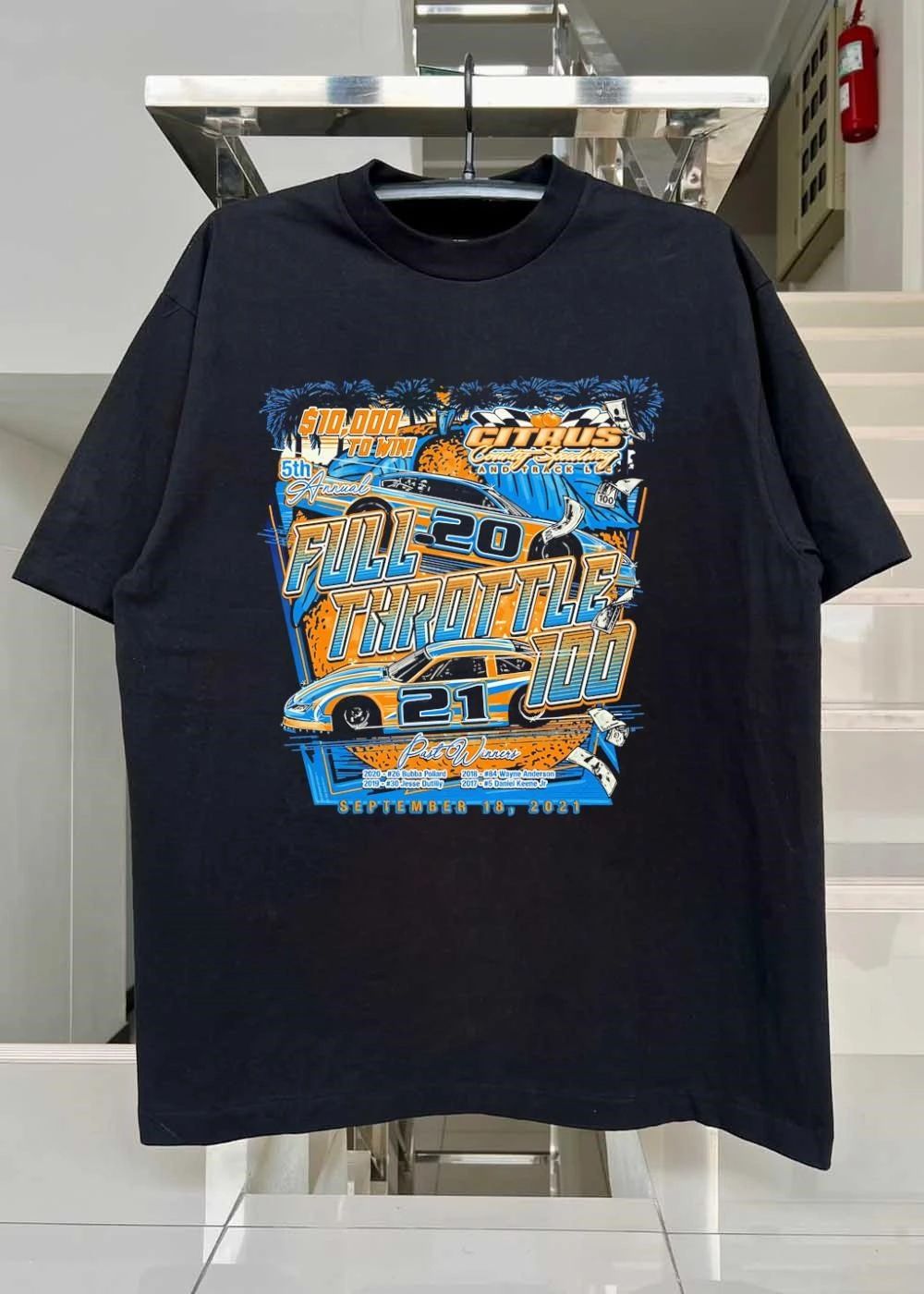 Citrus County Speedway 5th Annual Full Throttle 100 September 18 2021 T-Shirt