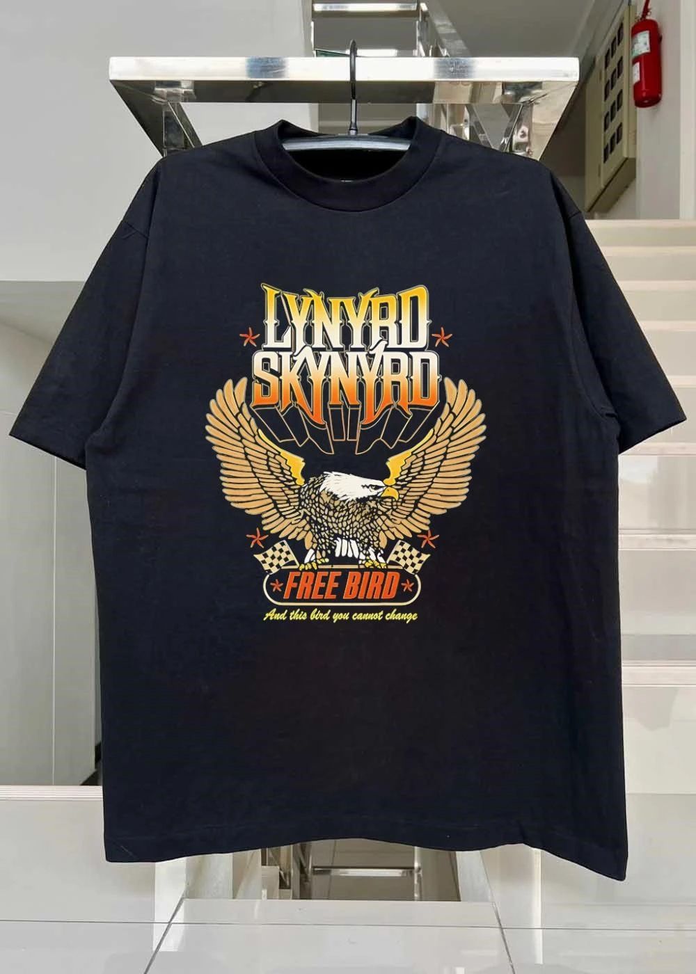 Lynyrd Skynyrd Eagle Racing Free Bird and This You Cannot Change T-Shirt
