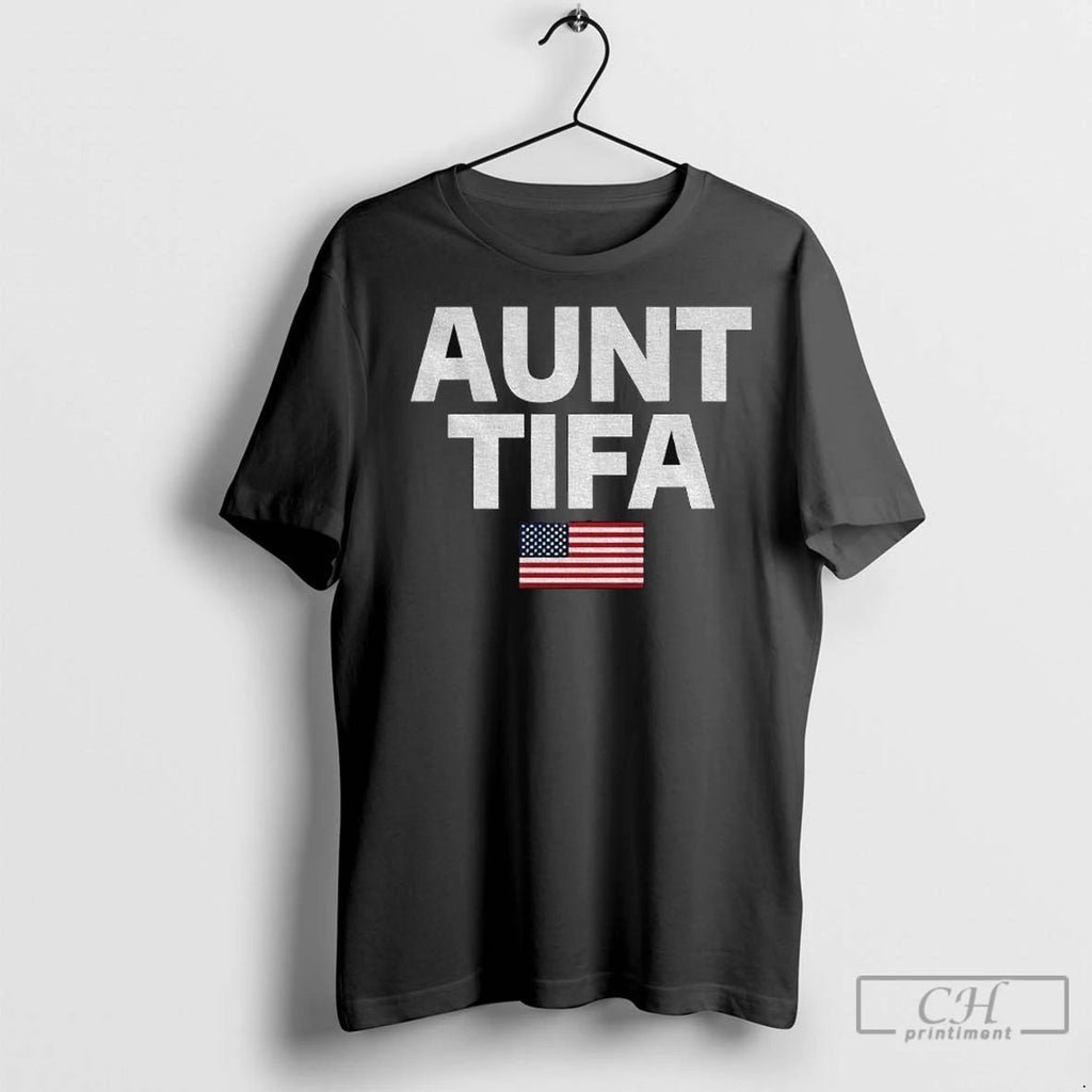 Premium Aunt Tifa American Flag Political
