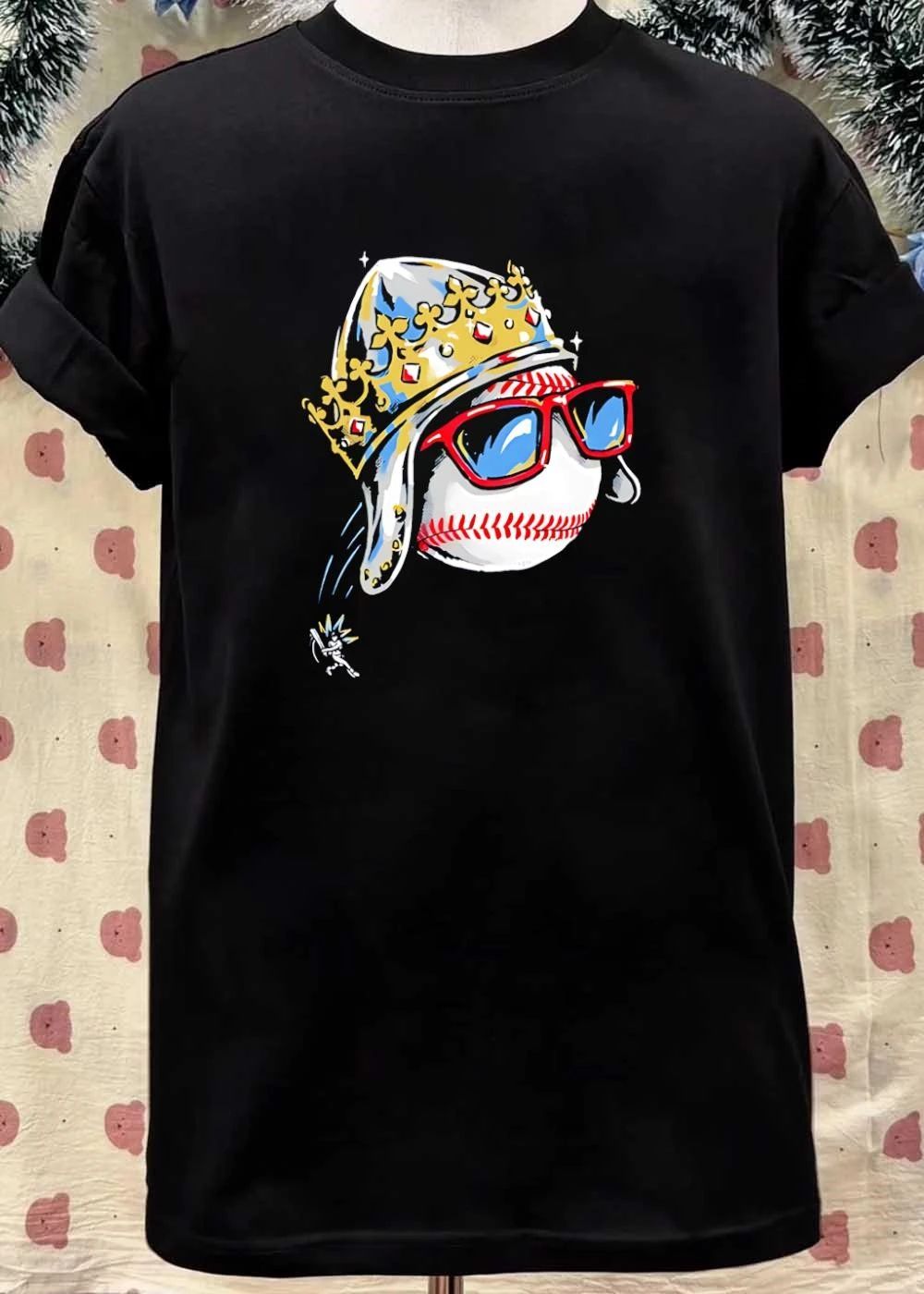 King Crown Baseball With Sunglasses Helmet shirt