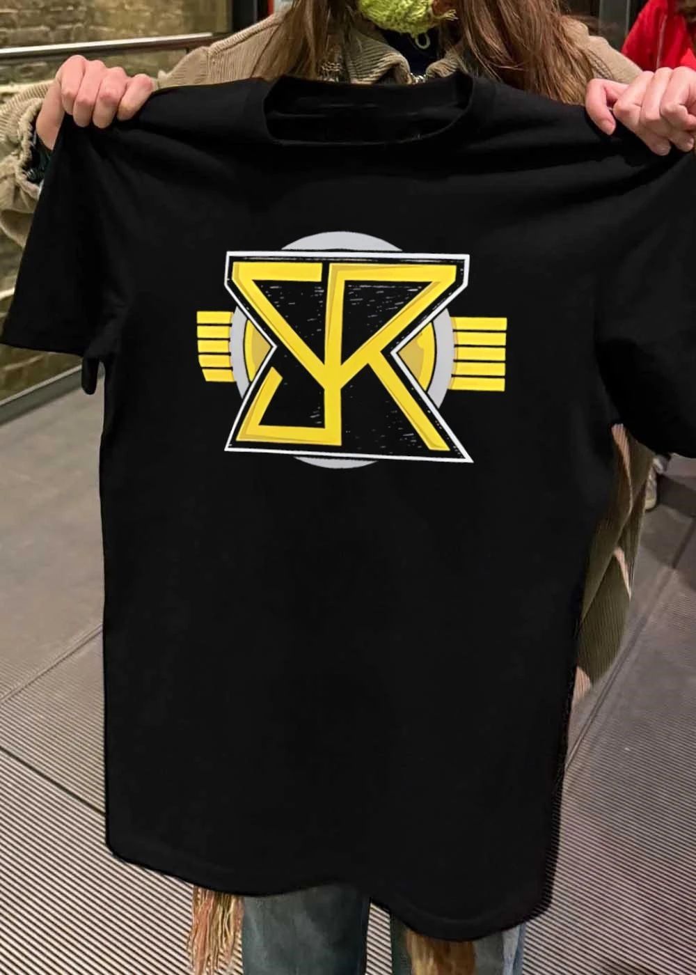 SR Logo Symbol Emblem Icon Design Yellow Gray Graphic T-Shirt