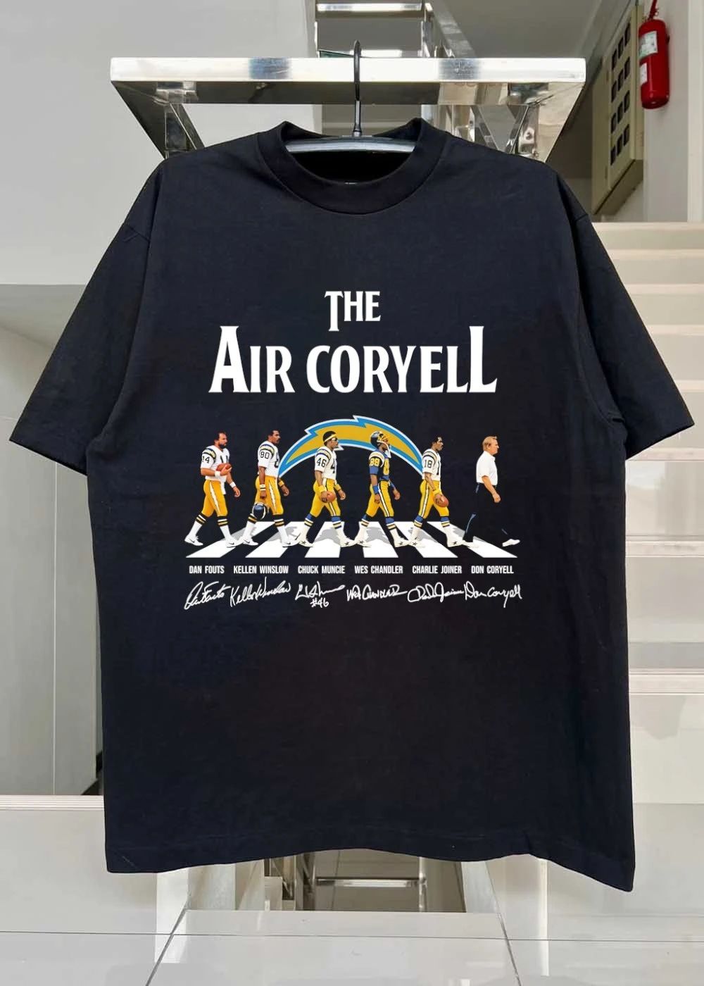 Dan Fouts Kellen Winslow Chuck Muncie Wes Chandler Charlie Joiner Don Coryell The Air Coryell shirt