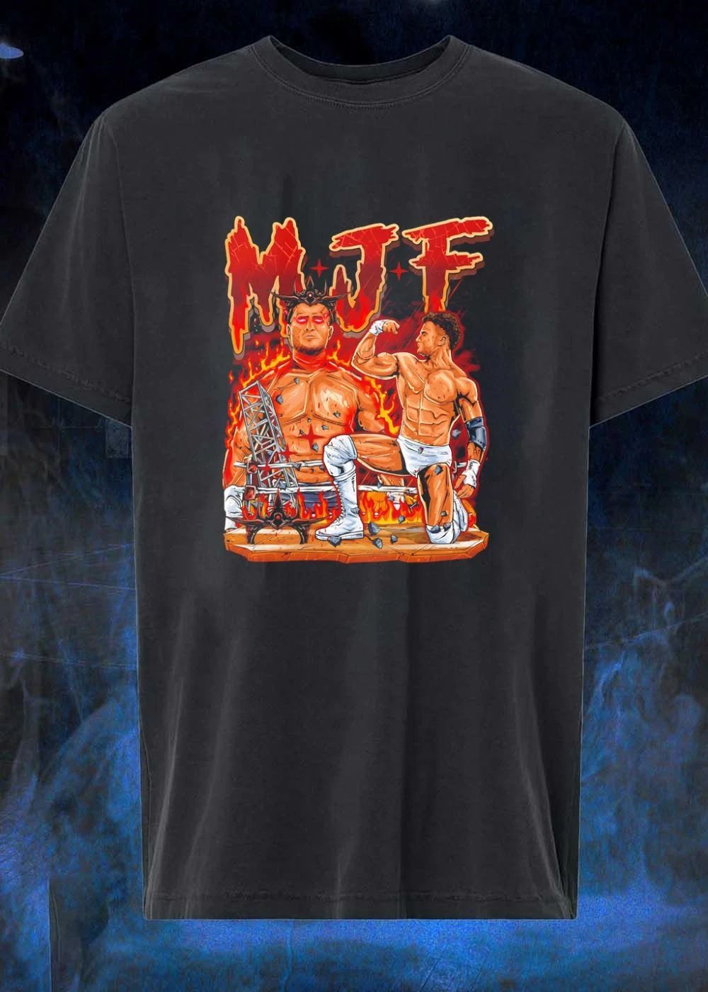MJF Fiery Devil Dual Persona Wrestling Shirt