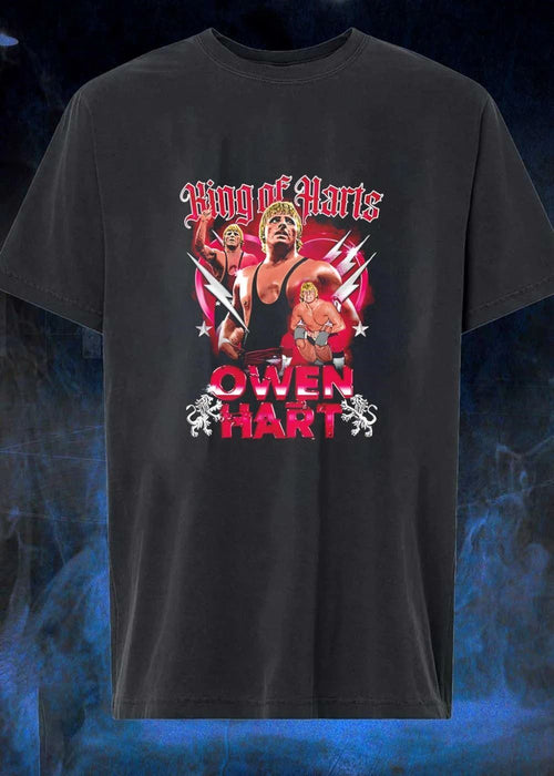 AEW Owen Hart King of Hearts Graphic Wrestling T-Shirt