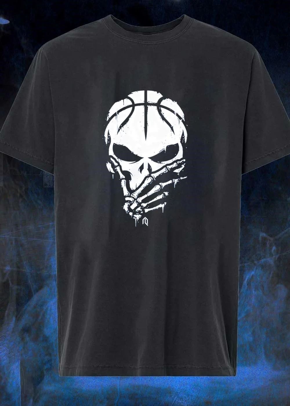 Logo Skull Basketball Skeleton Hand Silencing T-Shirt