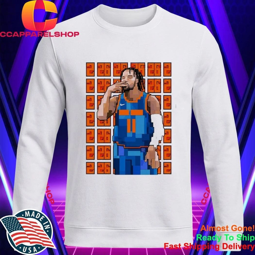 Jalen Brunson 11 Pixel Mosaic Geometric Art Basketball Finals 2026 Shirt