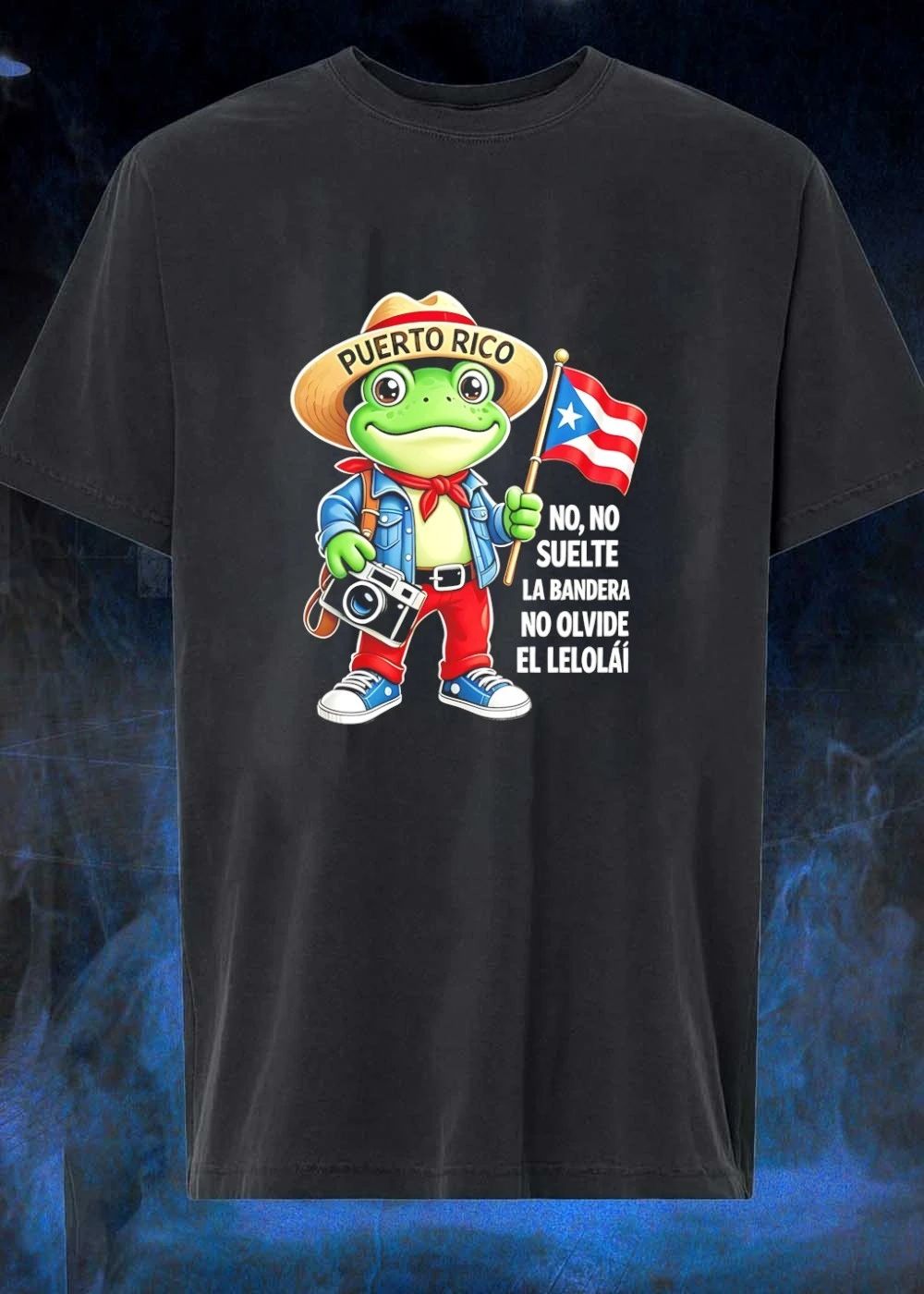 Frog puerto rico no no suelte la bandera no olvide el lelolai shirt