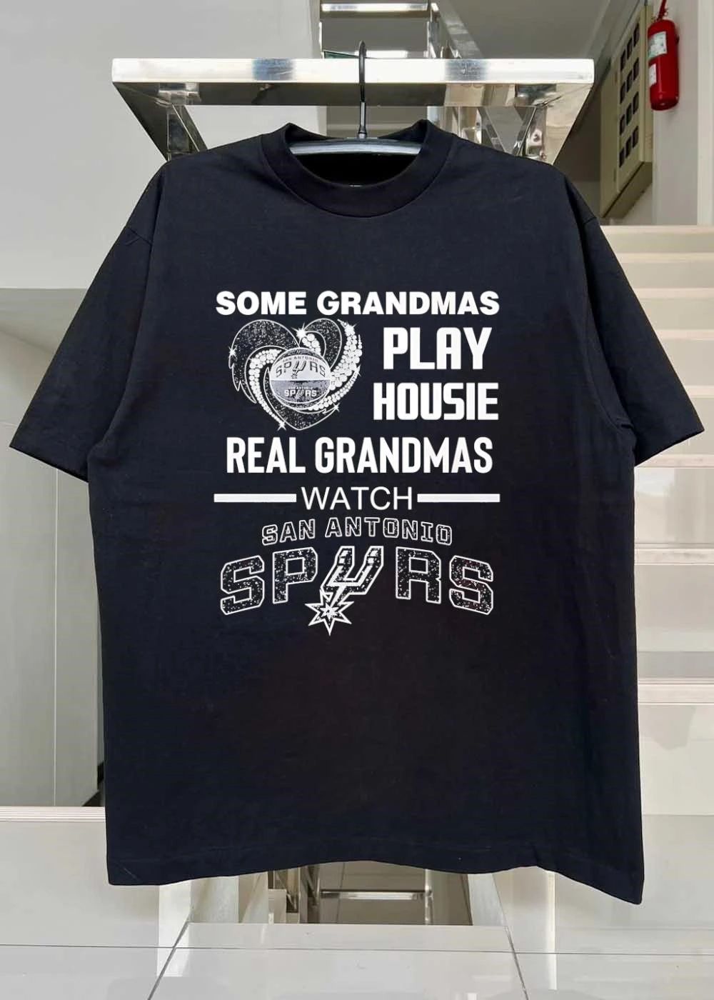 Grandma Gifts Play Housie Real Grandmas Watch San Antonio Spurs Shirt