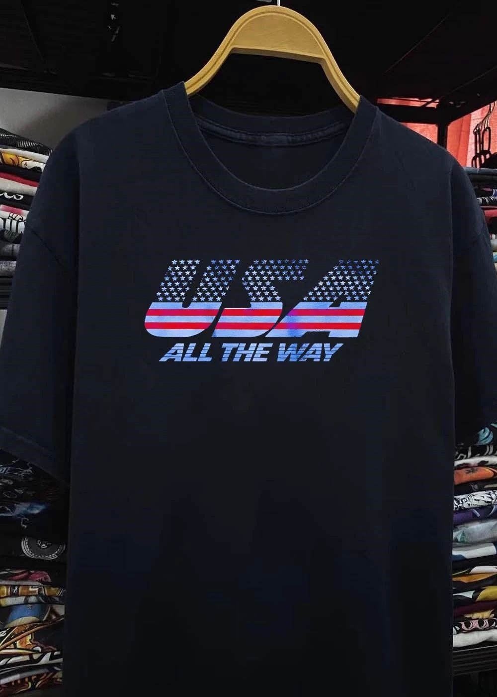 USA All The Way American Flag Stars Stripes Shirt