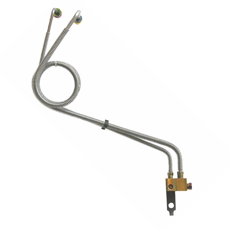 1966 GM A-Body Factory-Type Dual Master Conversion Block w/ Lines for Power Disc/Drum Brakes, Stainless