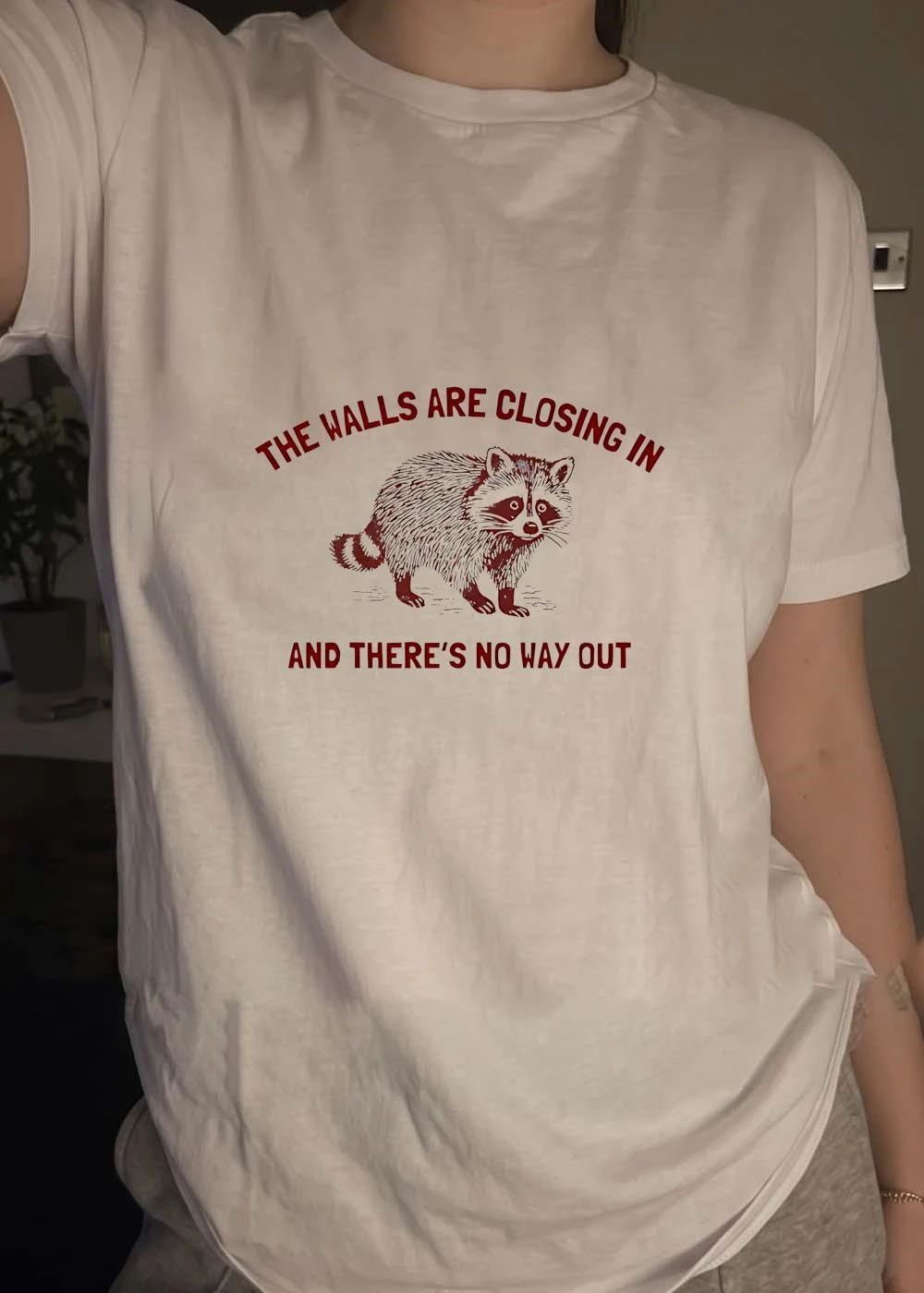 The Walls Are Closing In And There’s No Way Out Raccoon shirt