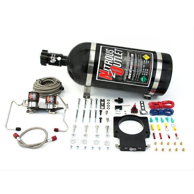 Nitrous Outlet 90MM 07-12 GM Truck Hardline Plate System – 50-200HP – 12LB Bottle