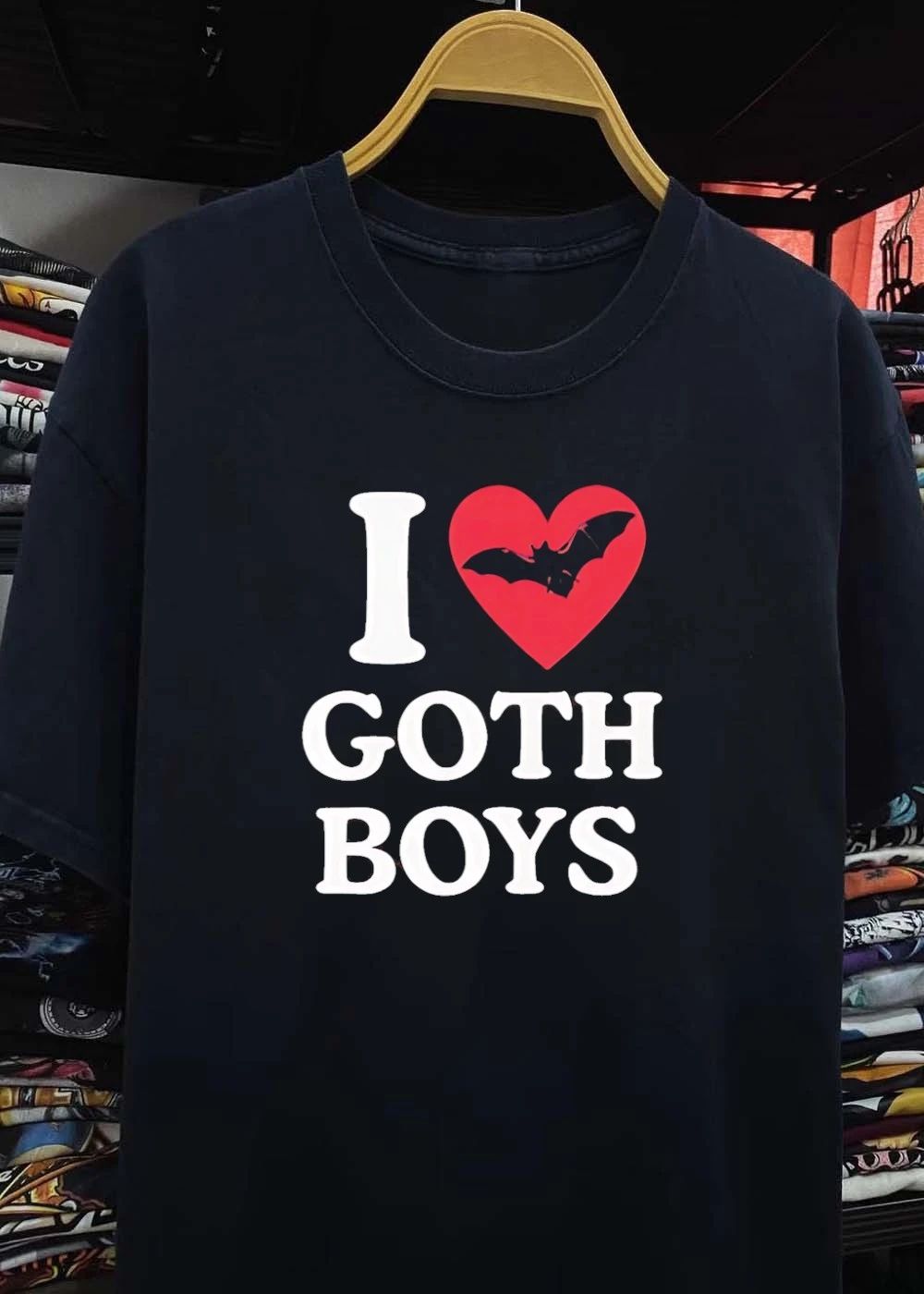I Heart Goth Boys With Bat shirt