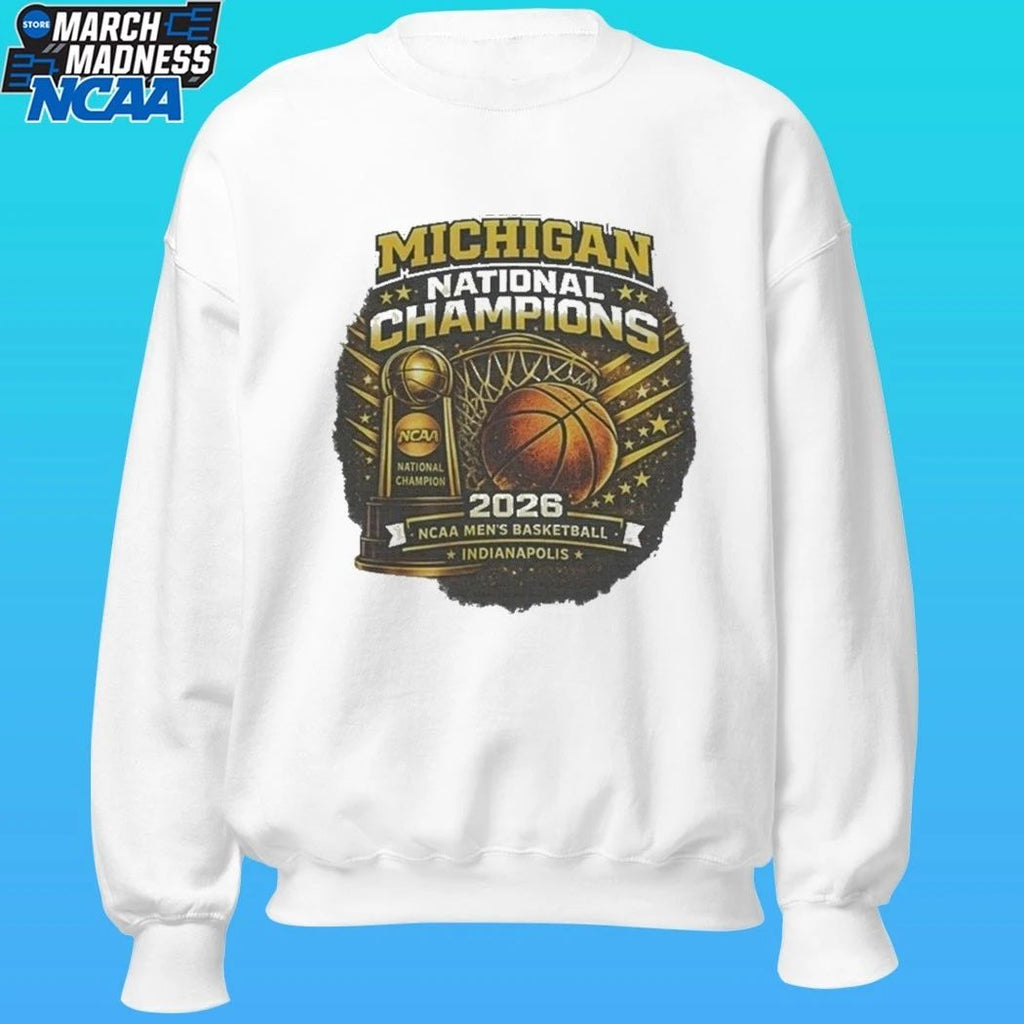 Michigan Wolverines National Champions 2026 NCAA Men’s Basketball Championship Indianapolis Fan Shirt