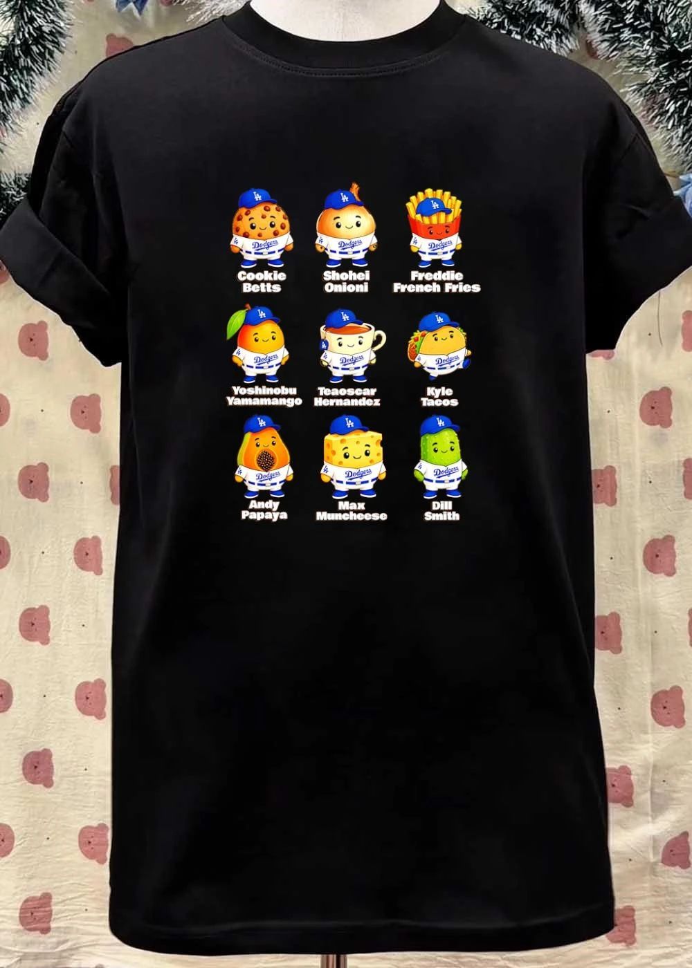 Dodgers Mascot Collection Funny Player Food Pun T-Shirt