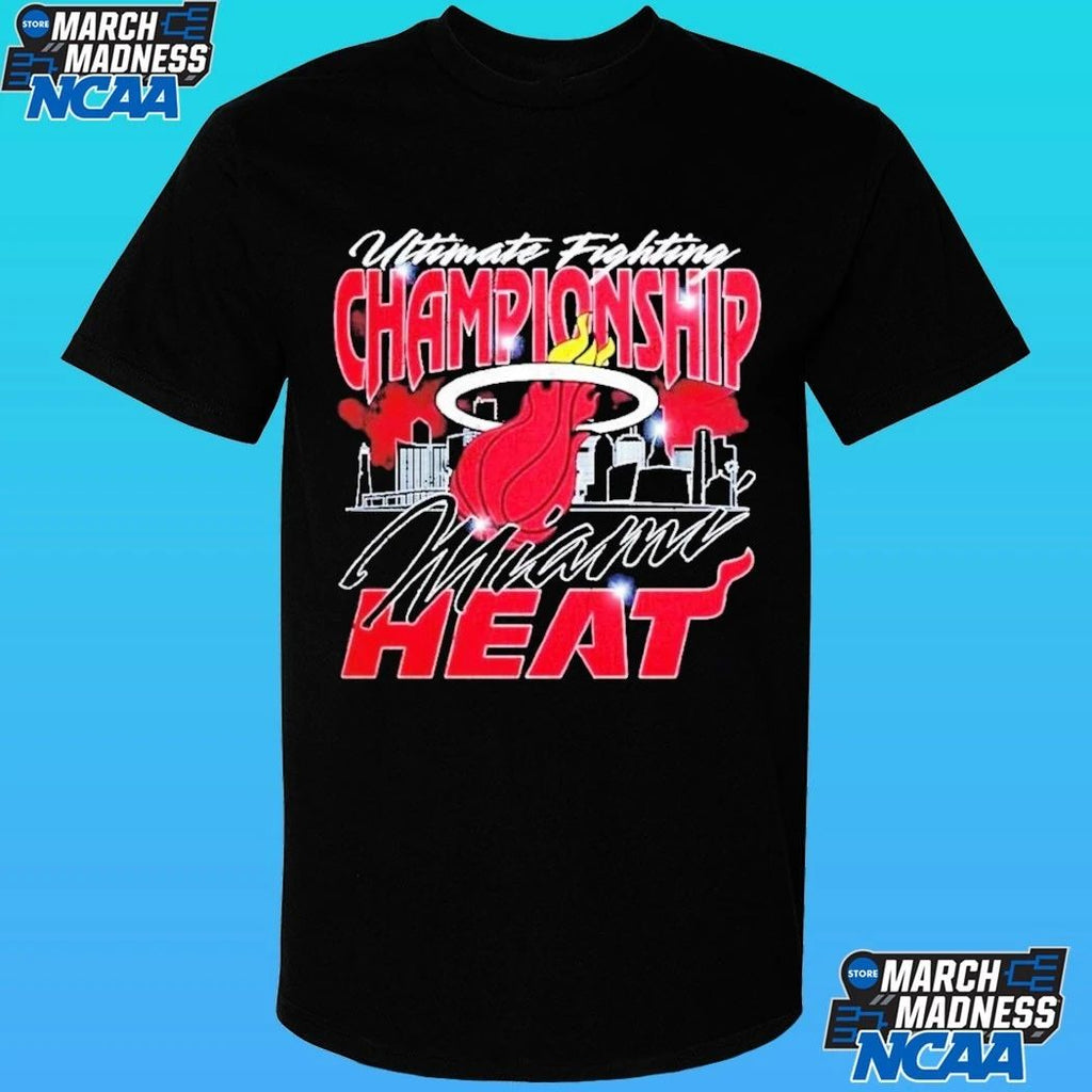 Ufc X Miami Heat Exclusive Event Merch Ufc 327 At Kaseya Center Shirt