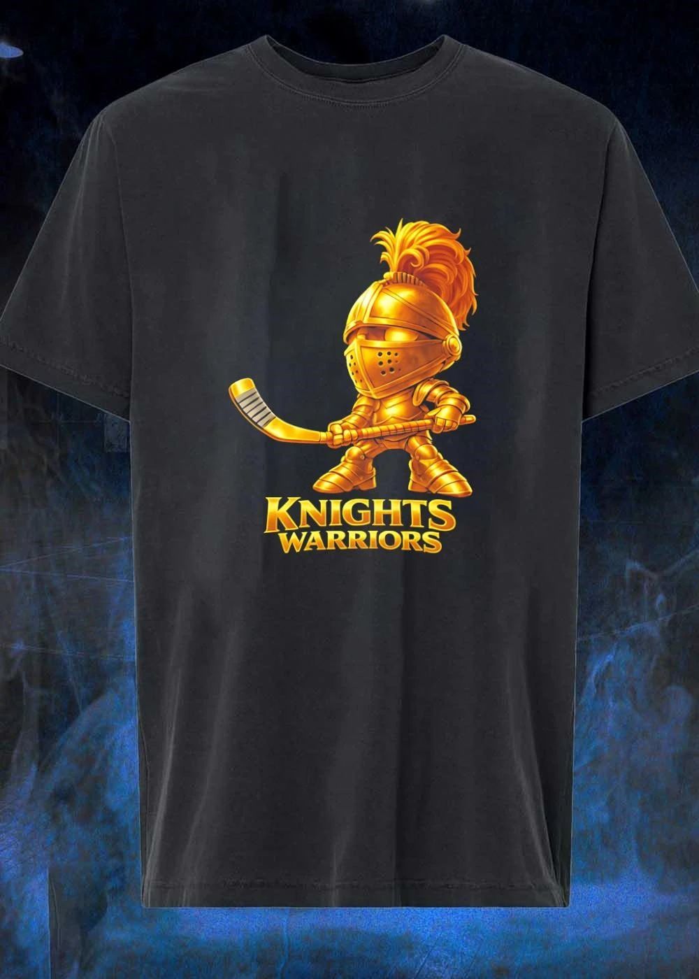 Gold Knight Hockey Player Knights Warriors T-Shirt