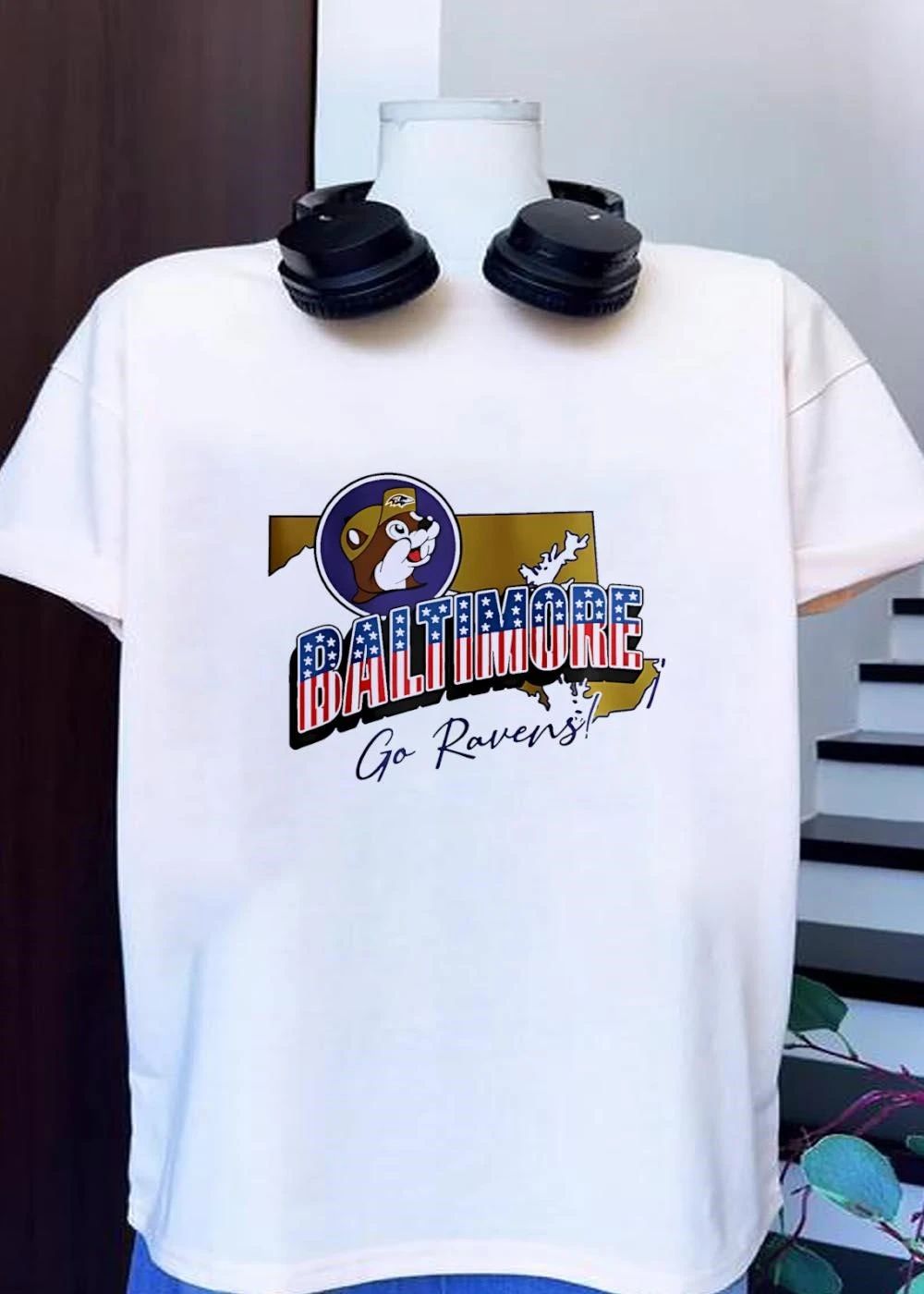 Baltimore Ravens x Buc-ee’s Patriotic map shirt