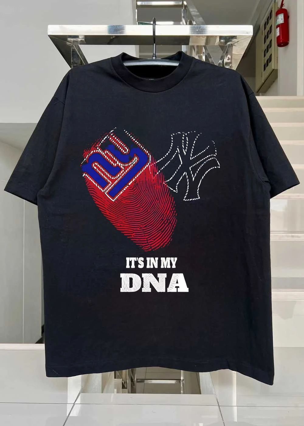Giants Yankees Heart Shirt It Is in My DNA New York Football Baseball T-Shirt