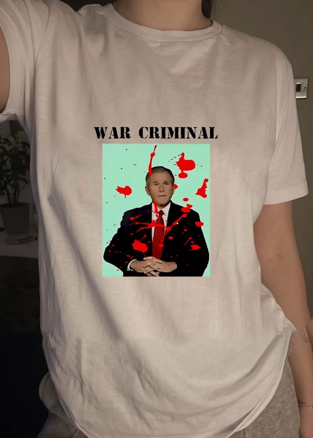 George W. Bush War Criminal poster shirt