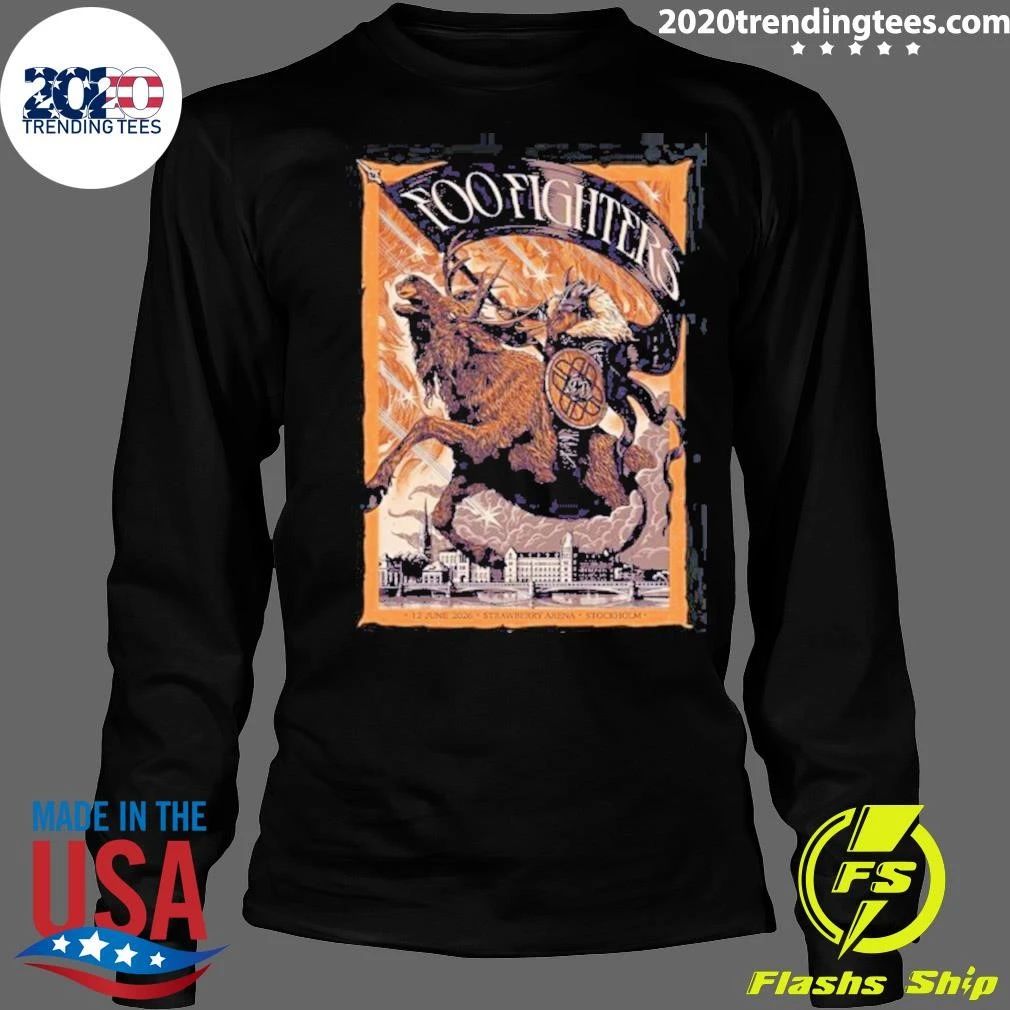 Foo Fighters Stockholm Sweden At Strawberry Arena On 12 June 2026 The Viking Art Shirt